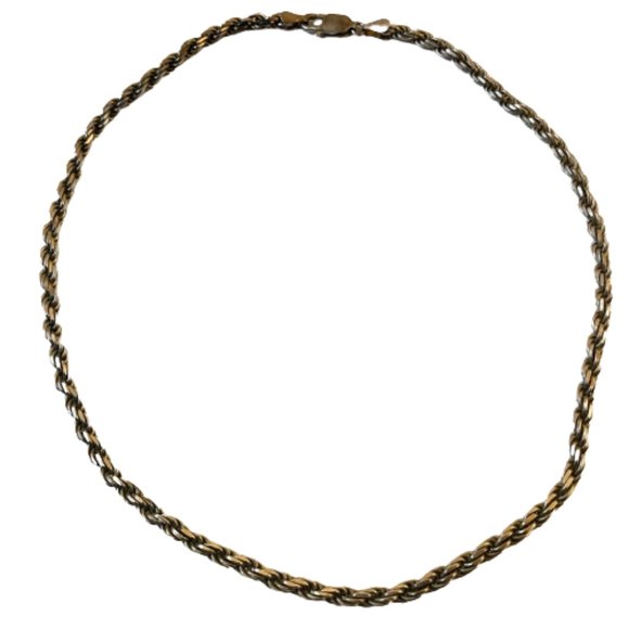 Aurafin Italy Sterling Silver 925 Braided Chain Lobster Clasp 18" - Picture 9 of 11